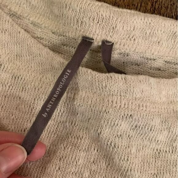 Anthropologie womens oversized long sleeve heathered light gray knit top -M - Picture 5 of 9